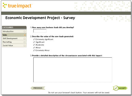 Capture outcomes via integrated online stakeholder surveys