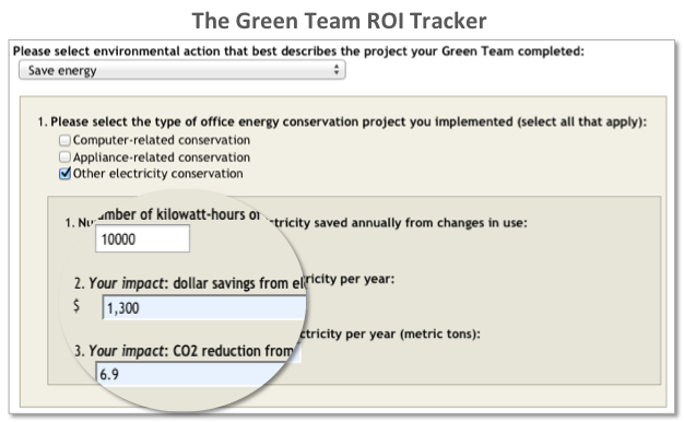 Green Team ROI Tracker Electricity