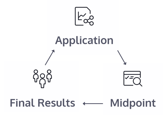 Application Midpoint Final Results cycle diagram